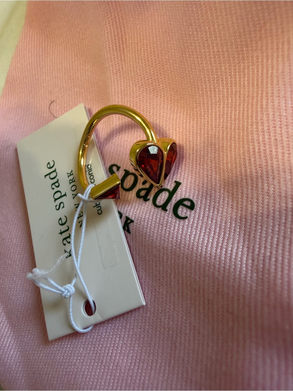 KATE SPADE ROCK SOLID STONE RING SZ 6 - Picture 11 of 11